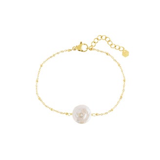 Bracelet chaîne Femme Pearl Doré