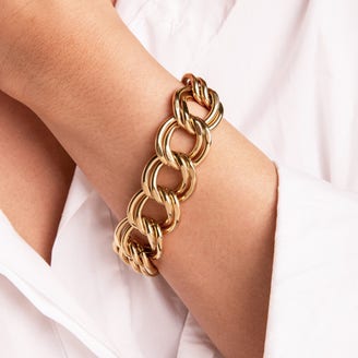 Bracelet chaîne Femme Chunky Doré