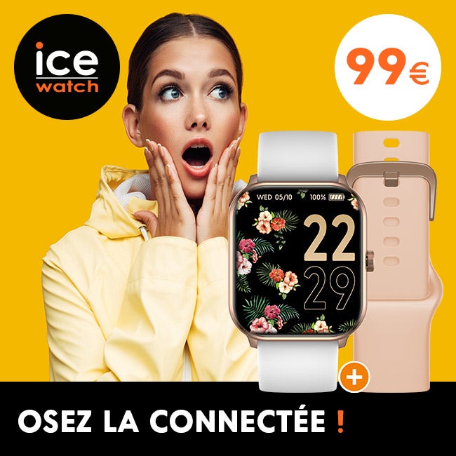 Ice Watch Ice Smart 2.0 Or / Blanc - Montre connectée Ice Watch sur